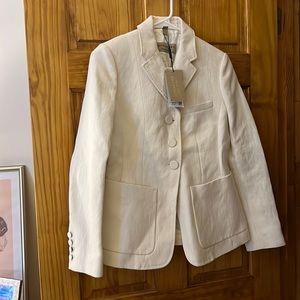 NWT Burberry Blazer - Cream